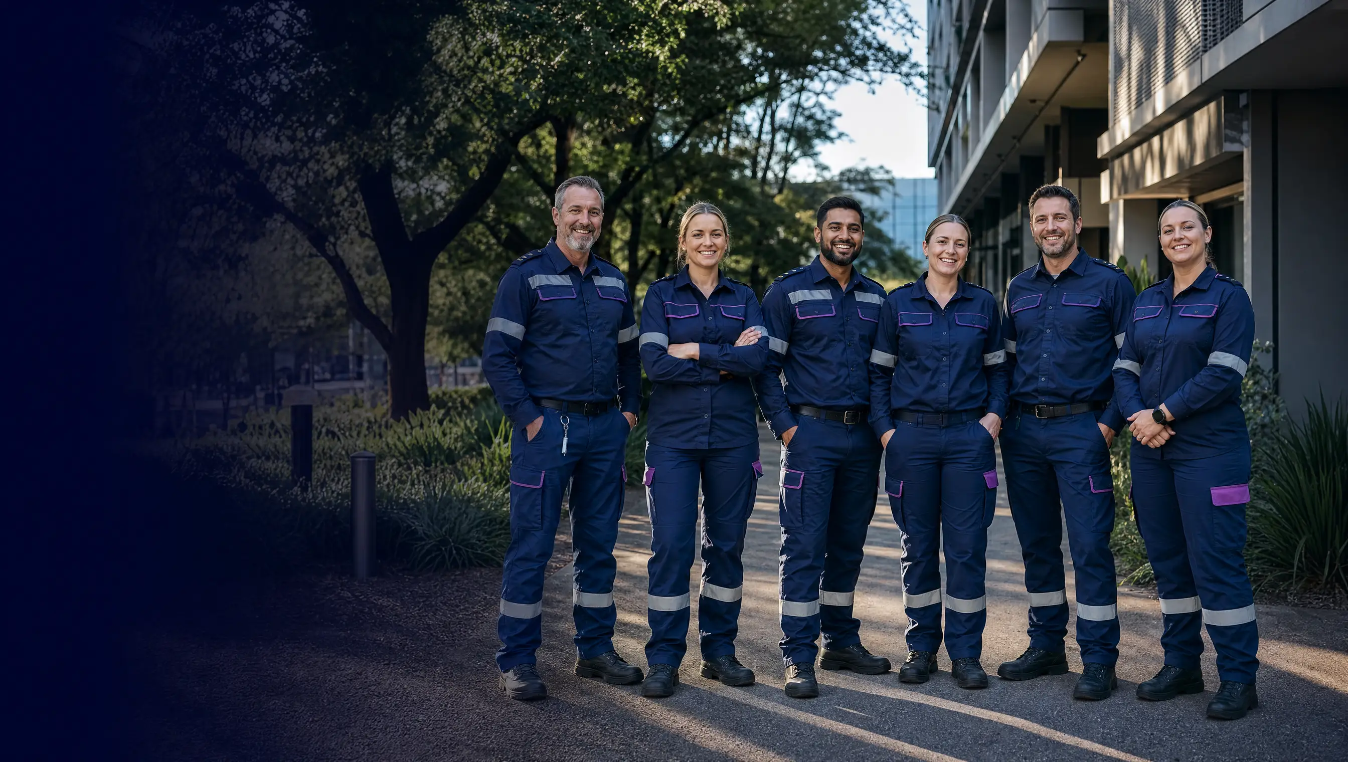 A diverse team of Australian city rangers working together
