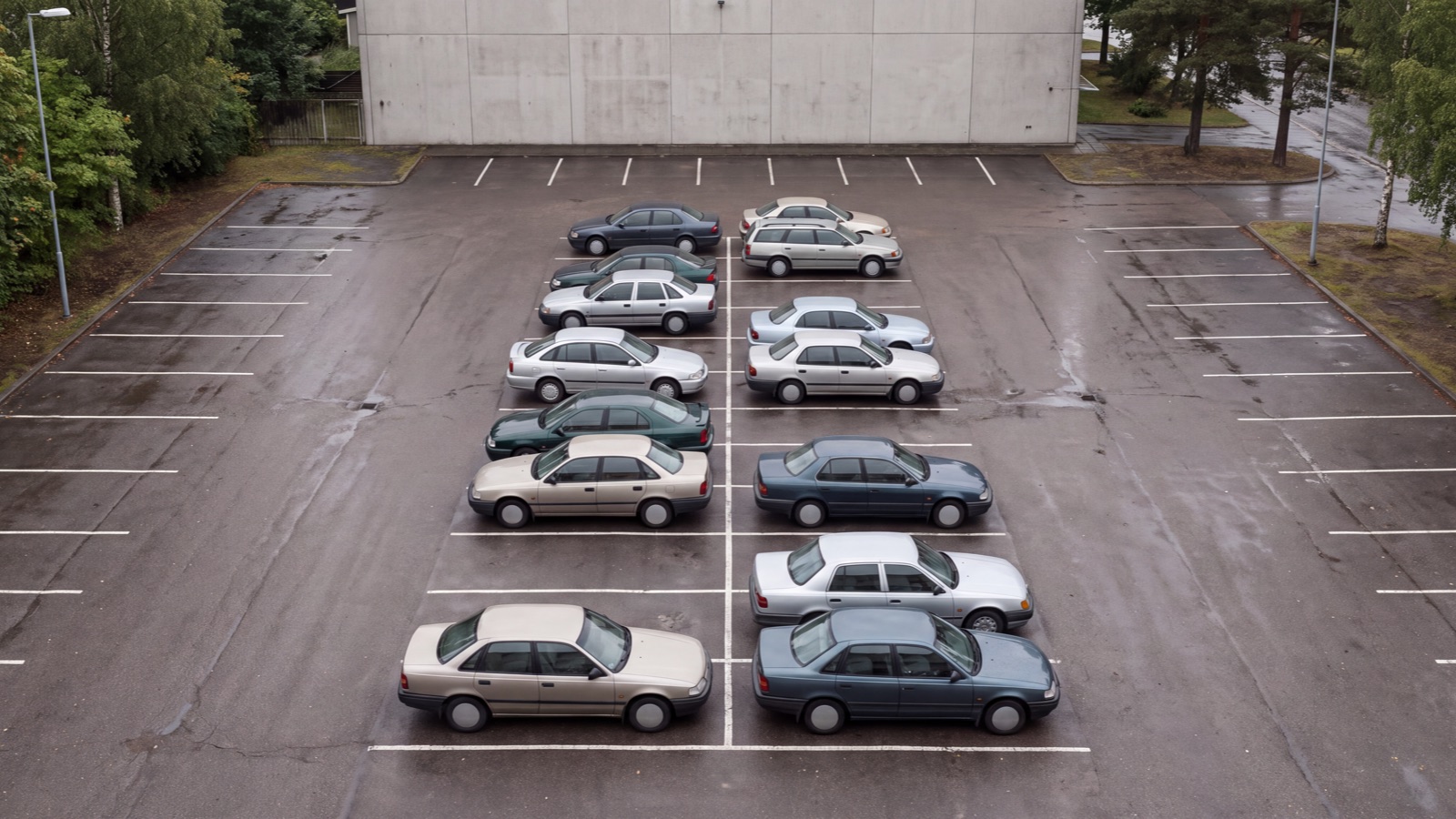 Parking access setting in natural light