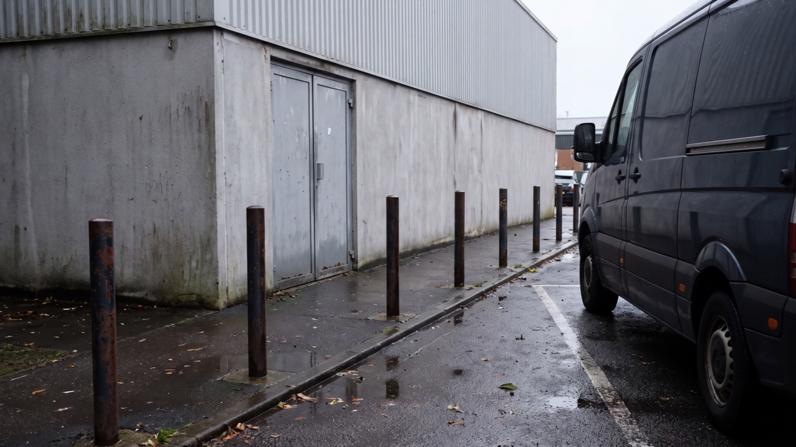 Parking access setting in natural light