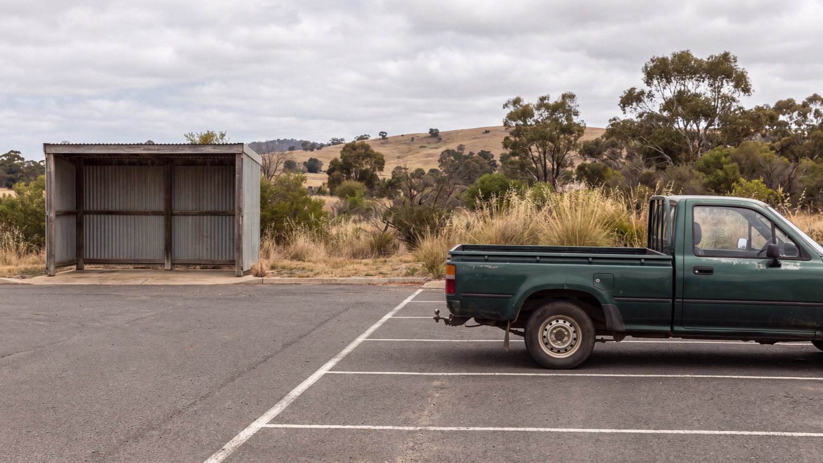 Parking access setting in natural light