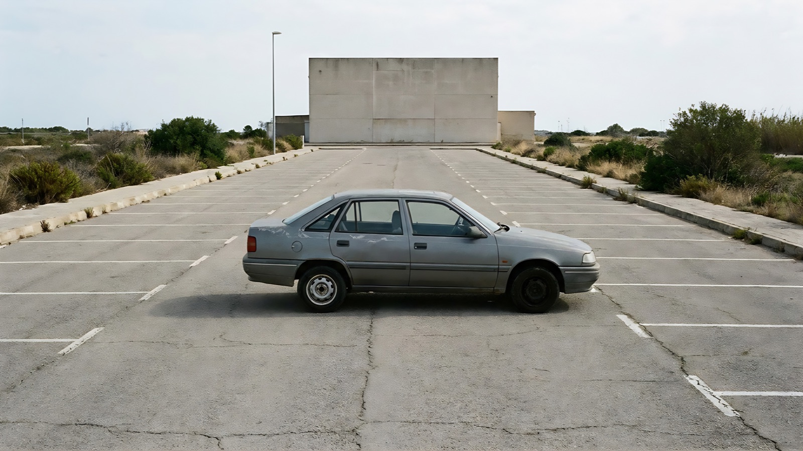 Parking access setting in natural light