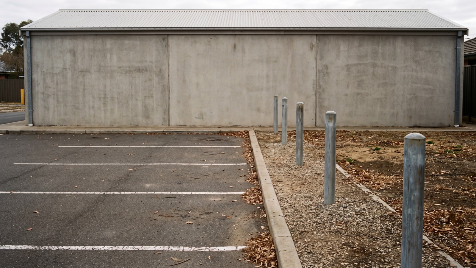 Parking access setting in natural light