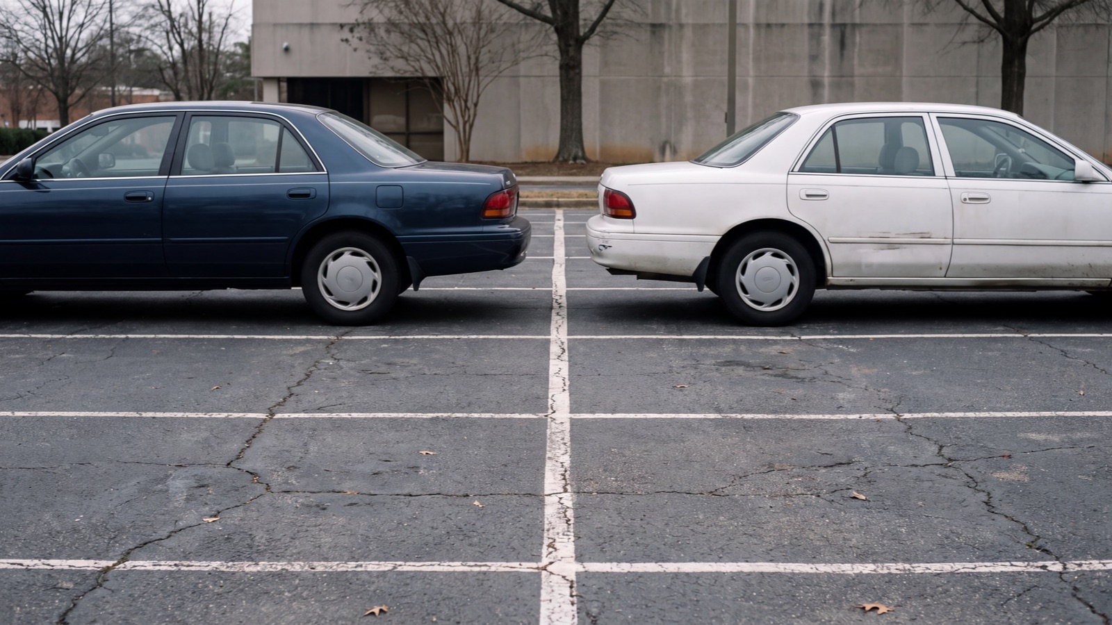 Parking access setting in natural light