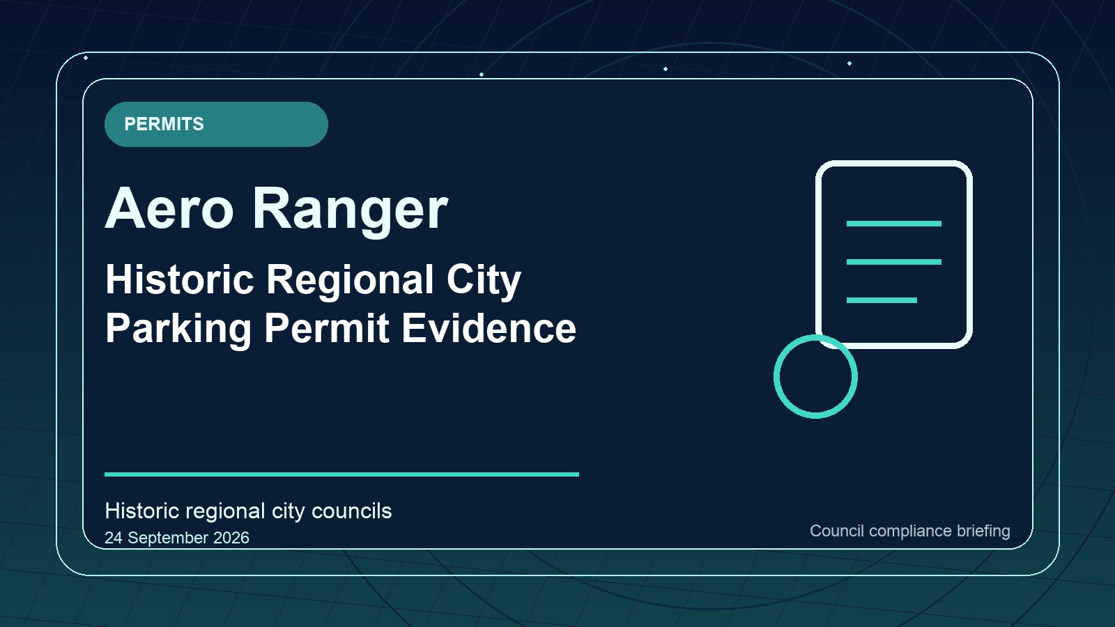 Historic Regional City Parking Permit Evidence cover image
