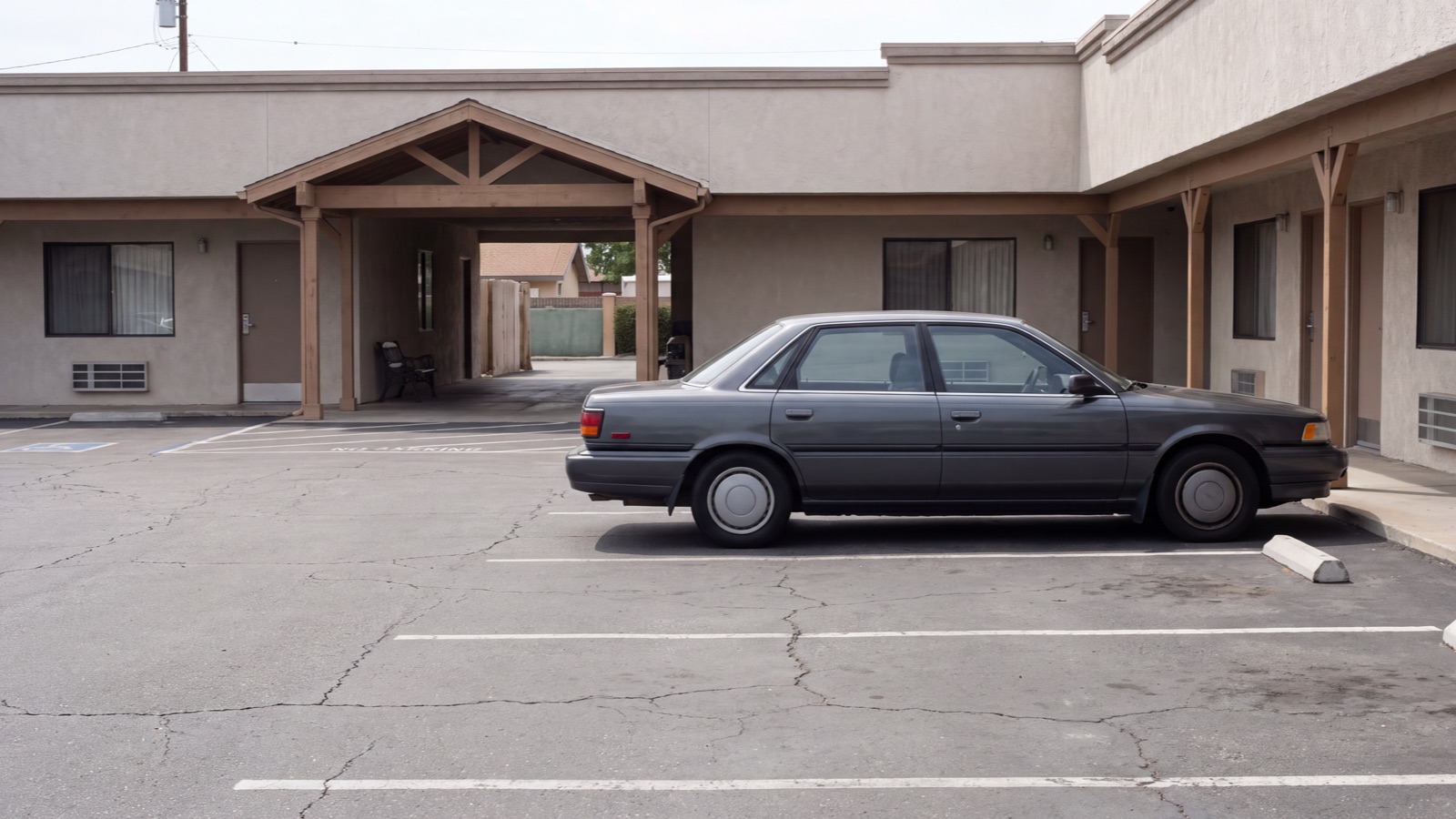 Parking access setting in natural light