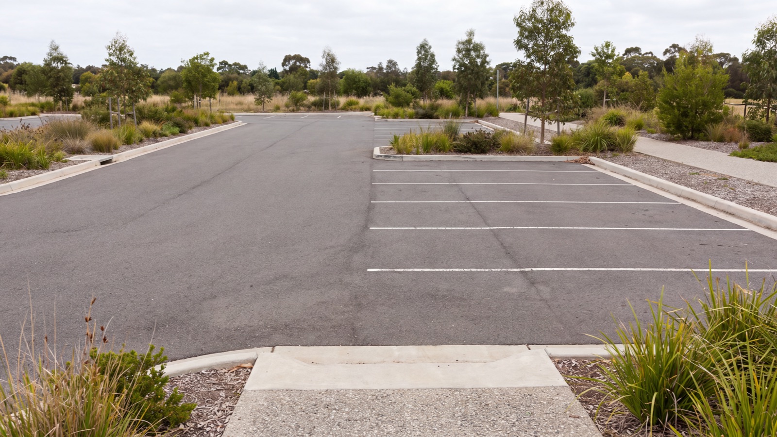 Parking access setting in natural light