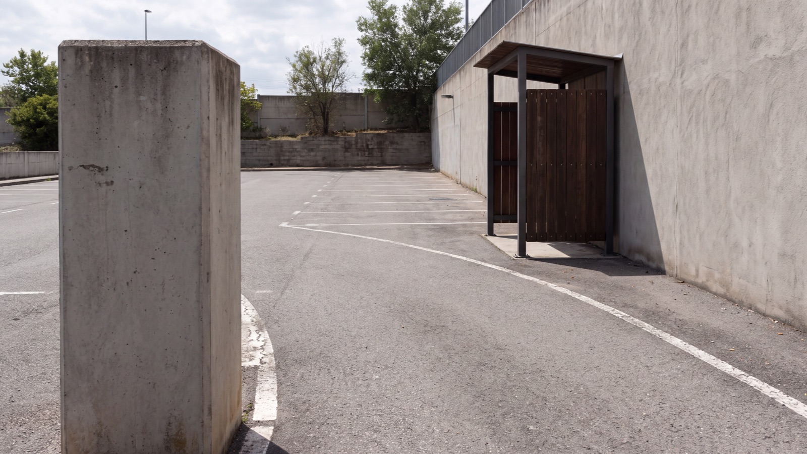 Parking access setting in natural light