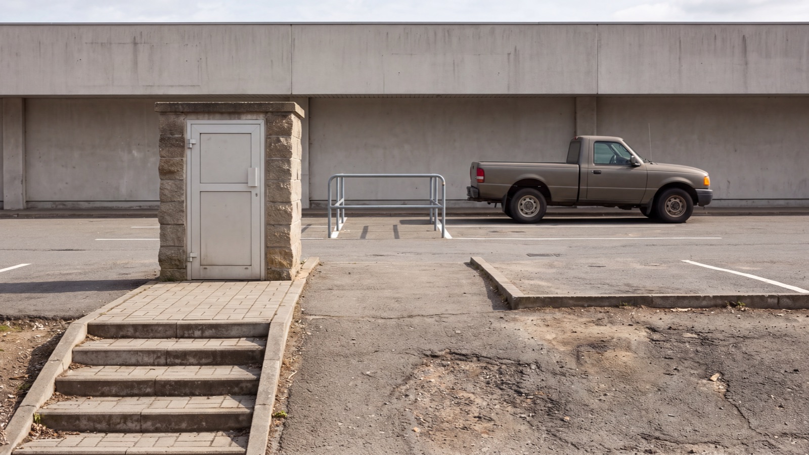 Parking access setting in natural light