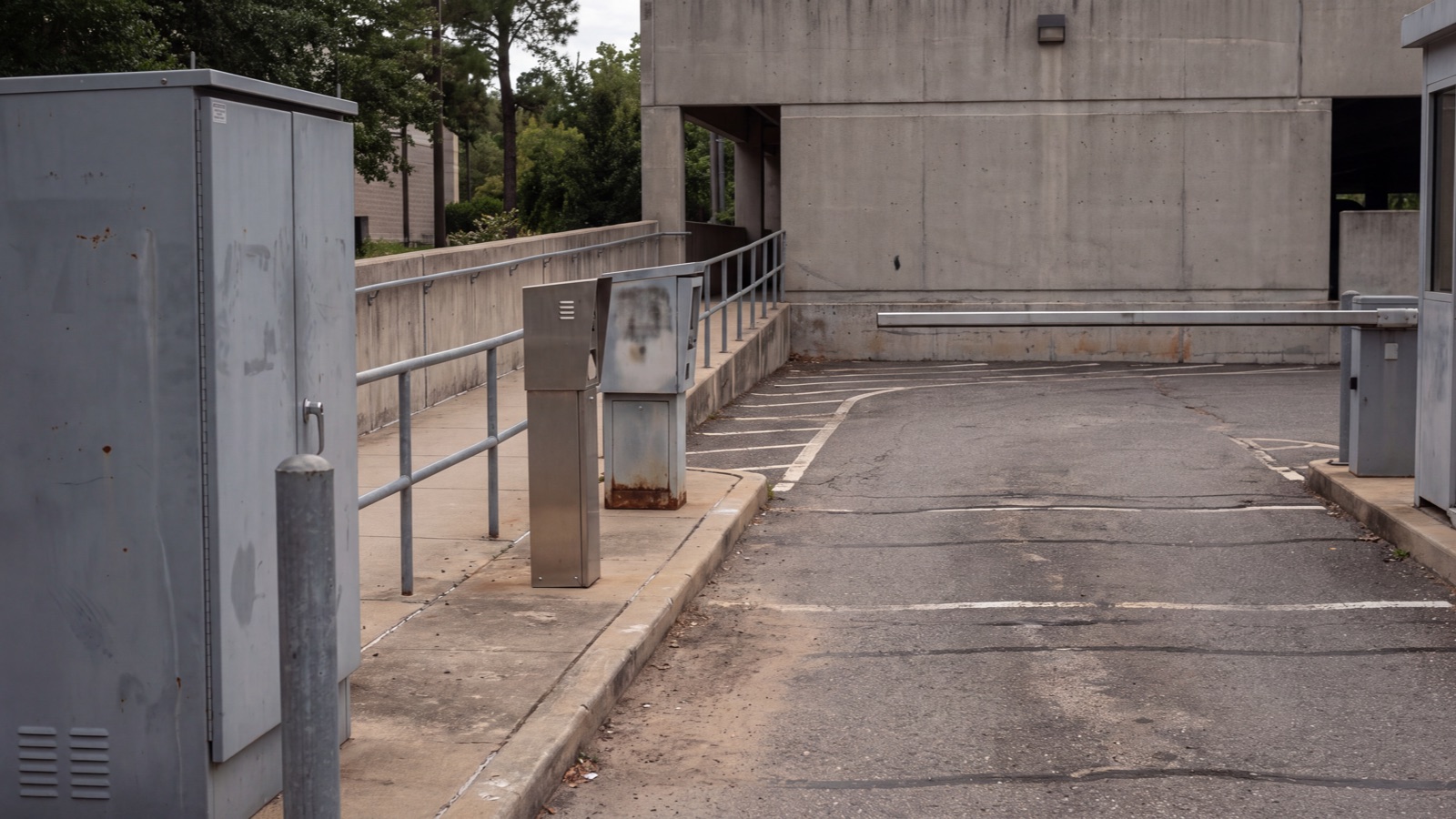 Parking access setting in natural light