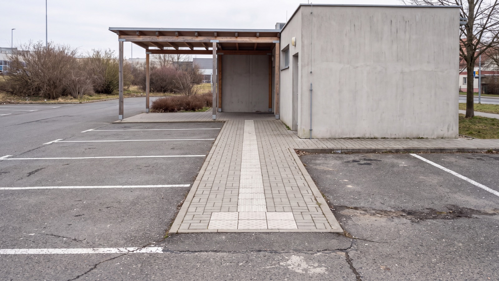 Parking access setting in natural light