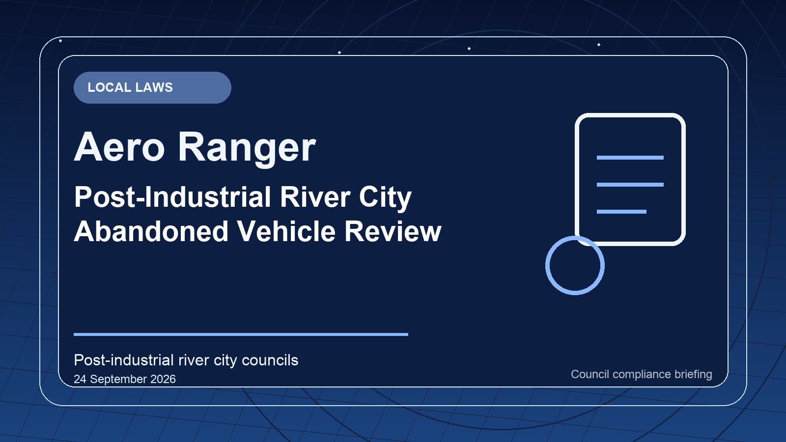 Post-Industrial River City Abandoned Vehicle Review cover image