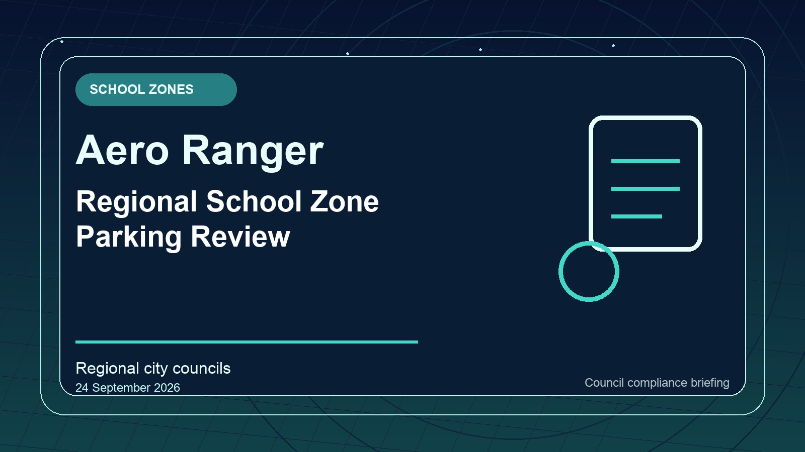Regional School Zone Parking Review cover image