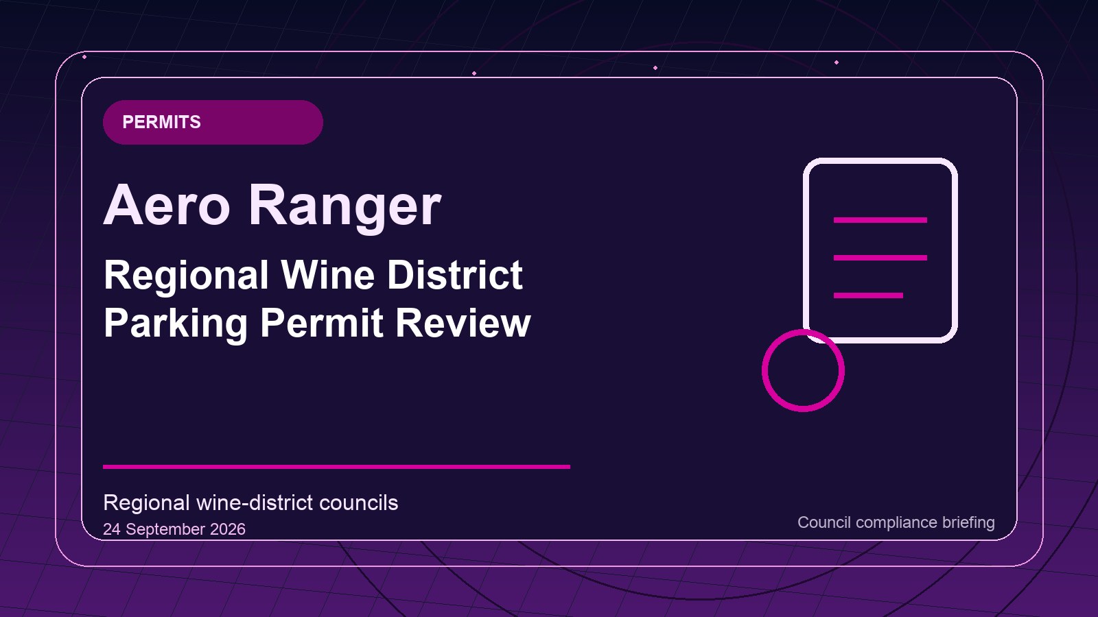 Regional Wine District Parking Permit Review cover image