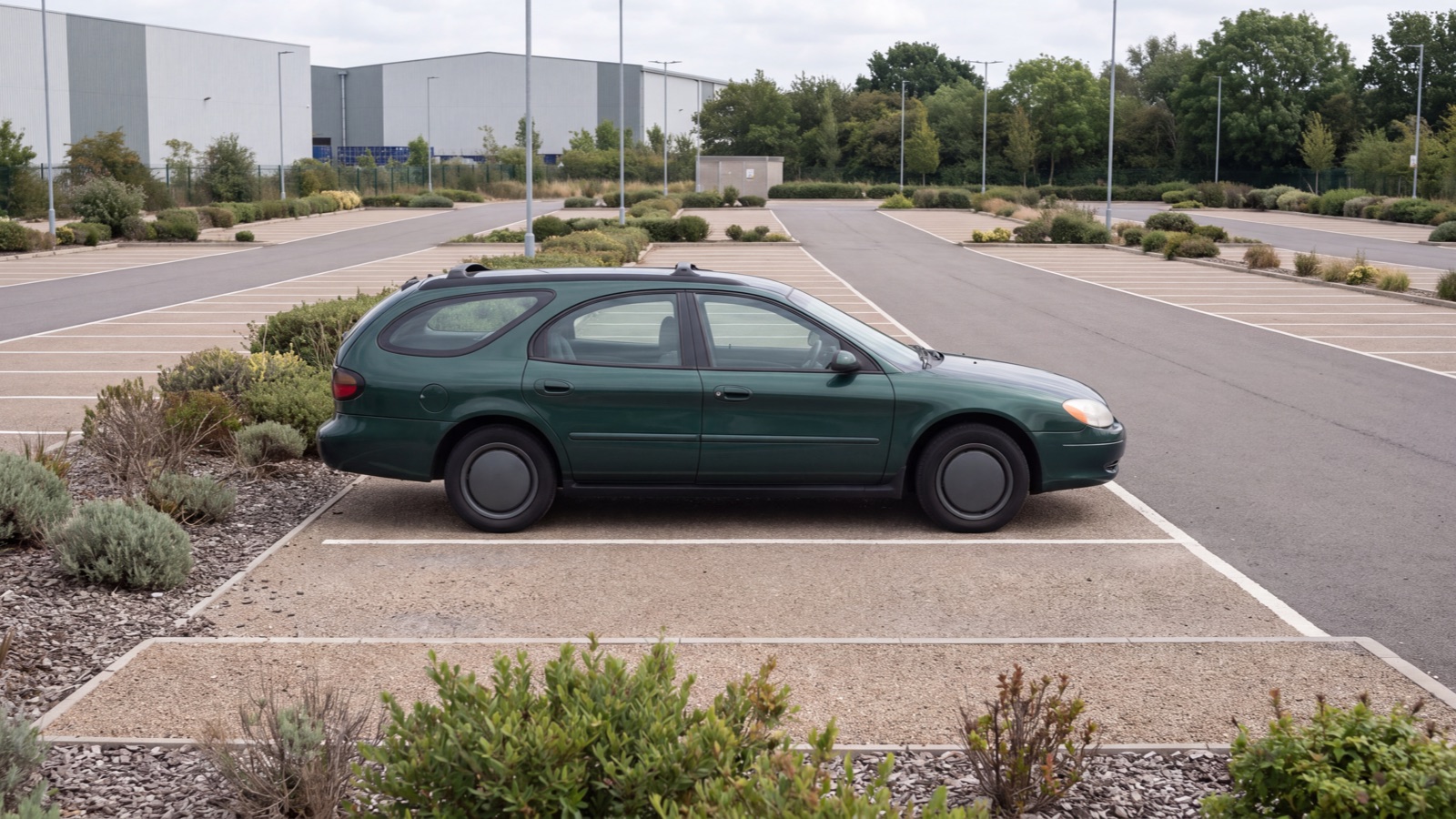 Parking access setting in natural light