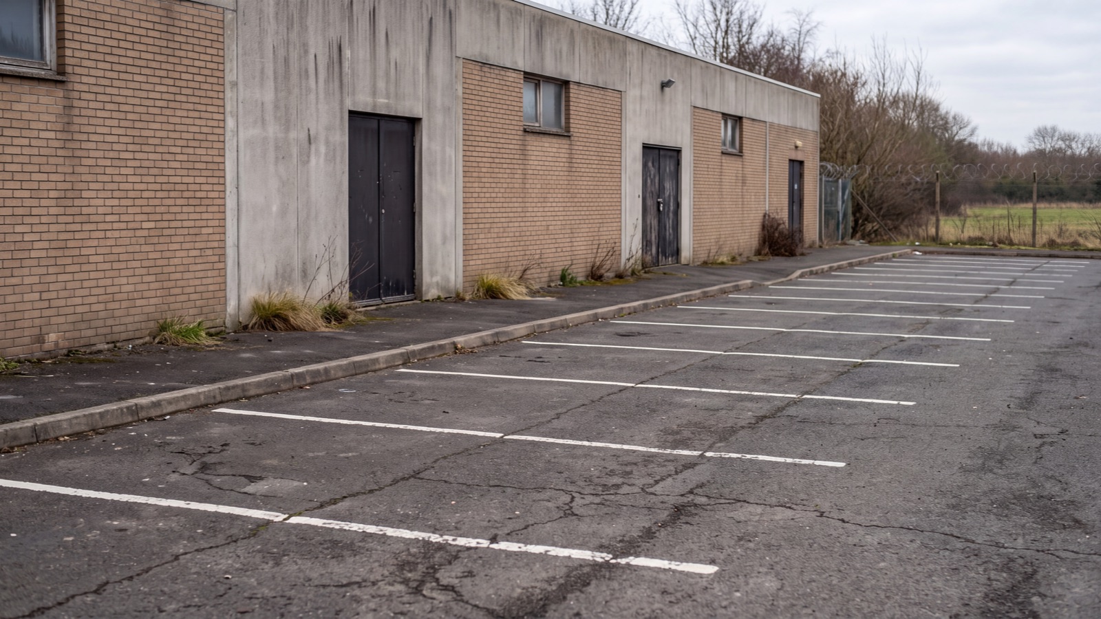Parking access setting in natural light
