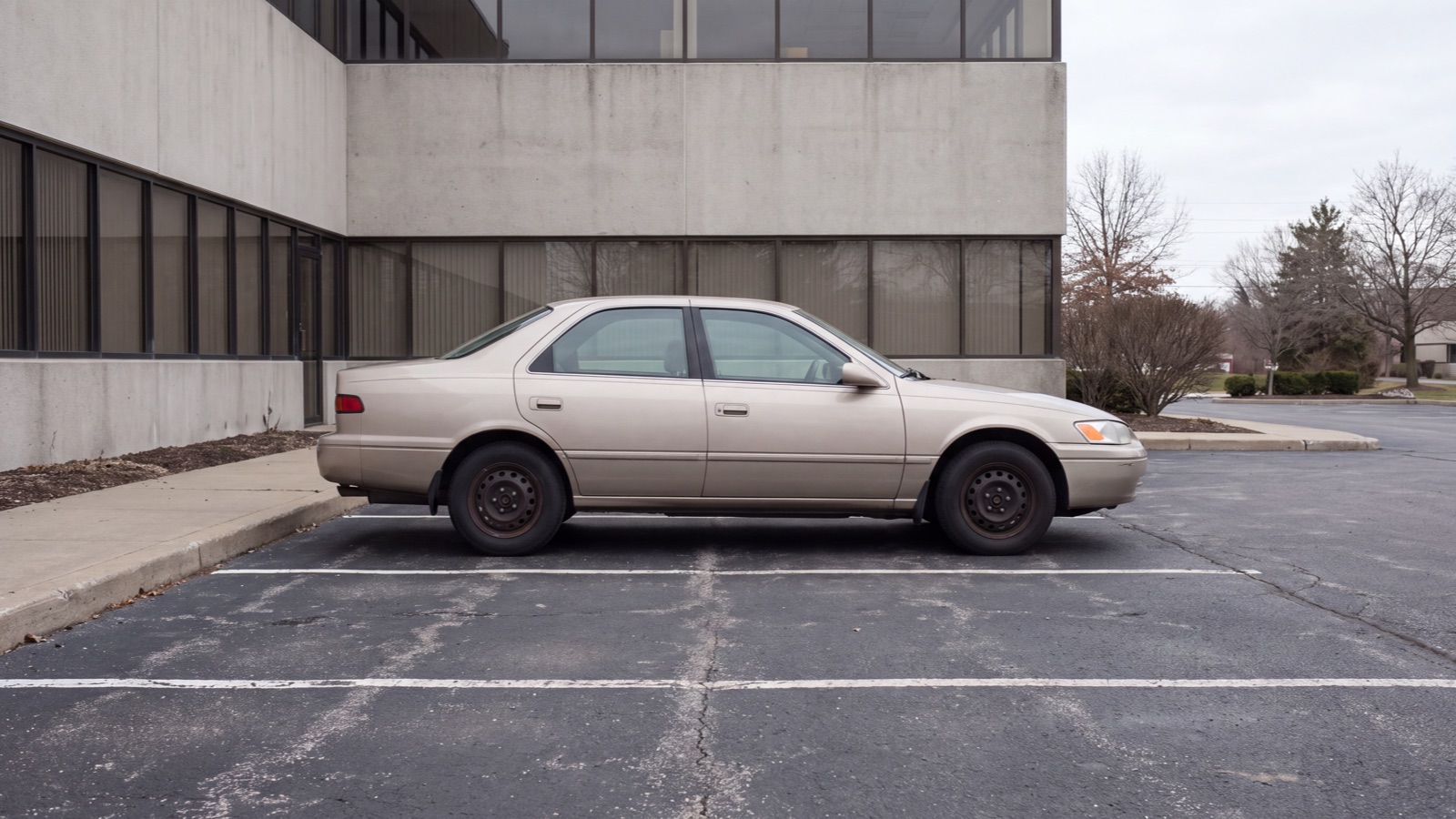 Parking access setting in natural light
