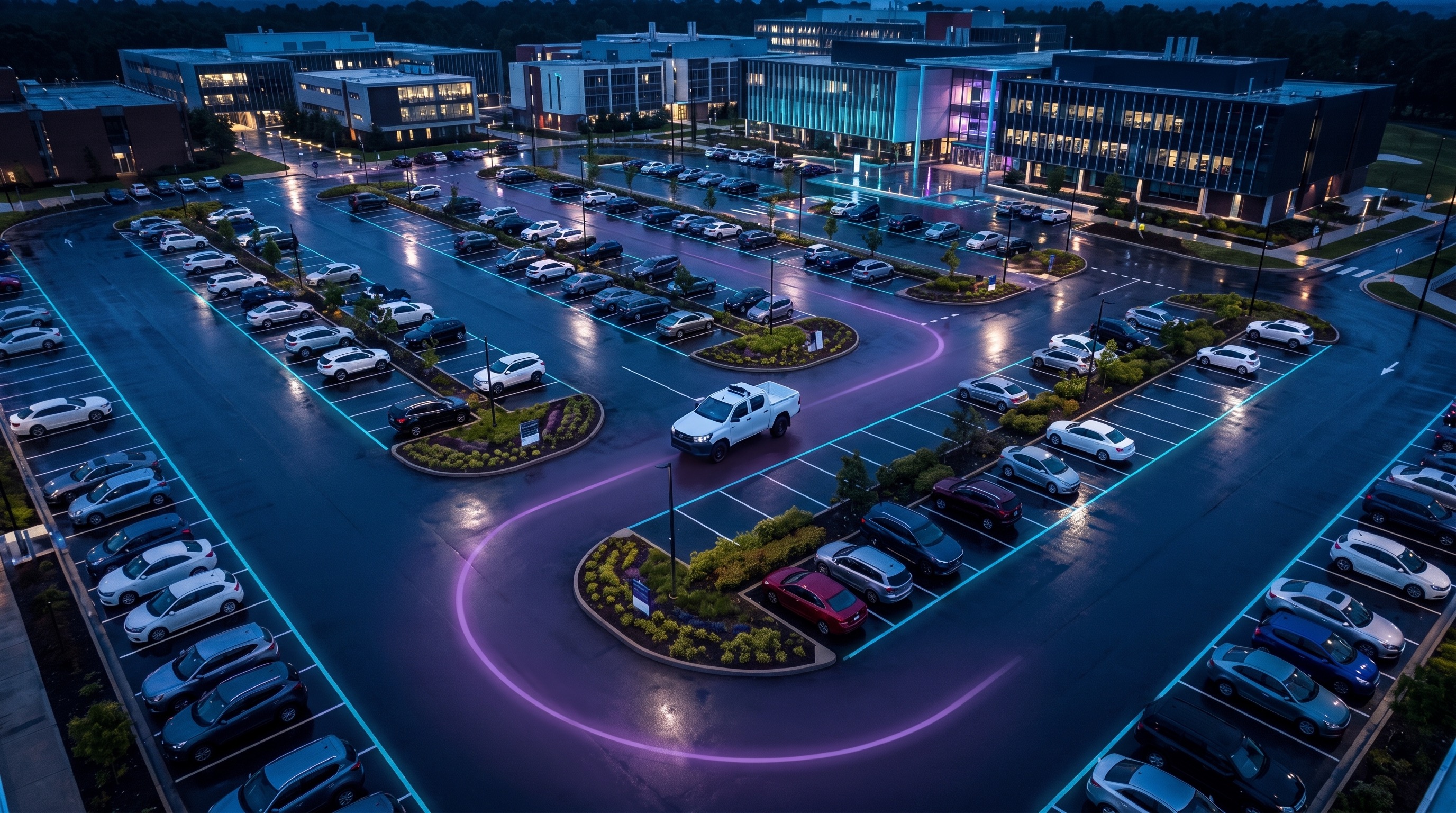 Parking occupancy survey sweep across street parking bays