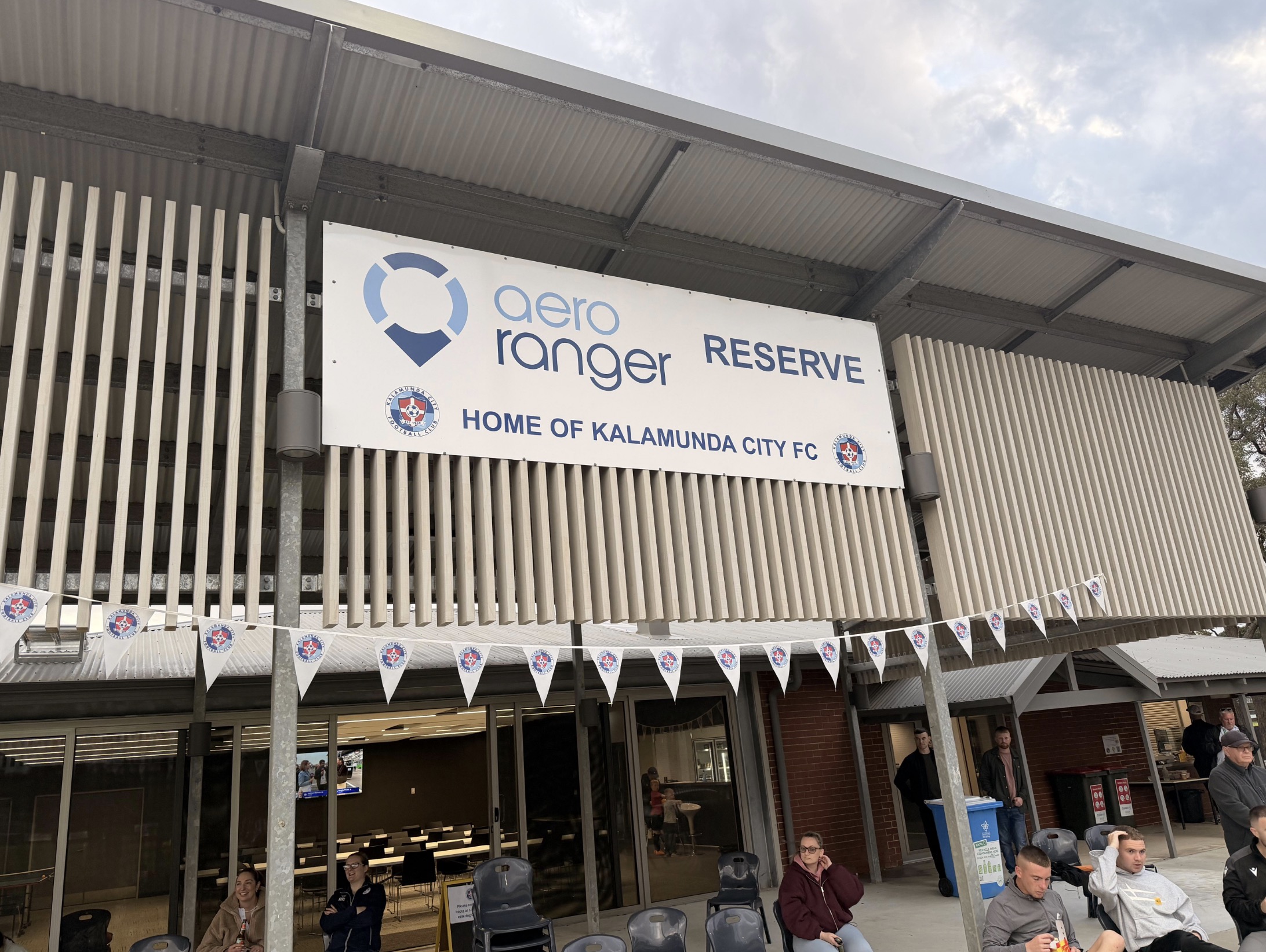 Aero Ranger community support signage at a local sporting reserve