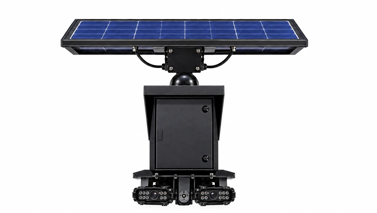 Aero Ranger SolarLink solar-powered fixed ANPR unit on a neutral background