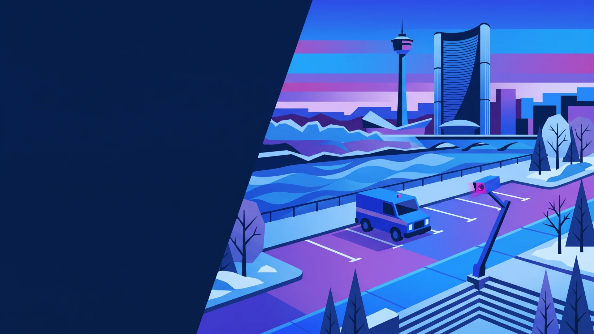 Calgary ALPR, parking and compliance operations illustration