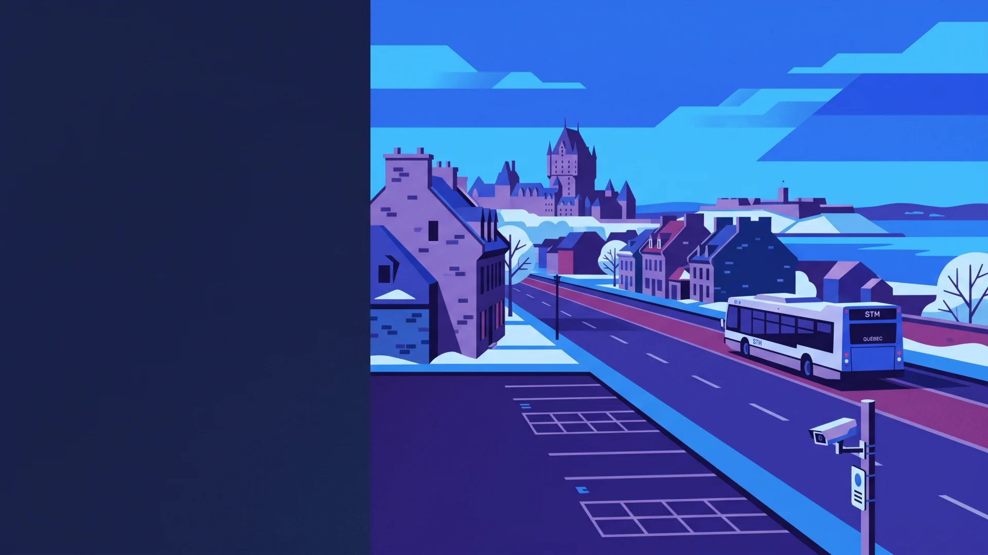 Québec ALPR, parking and compliance operations illustration