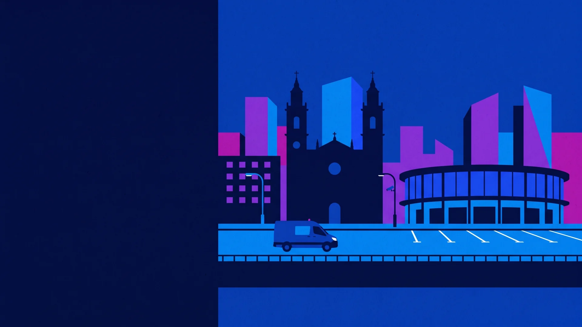 Ilustración editorial de operaciones ANPR y cumplimiento en Albacete