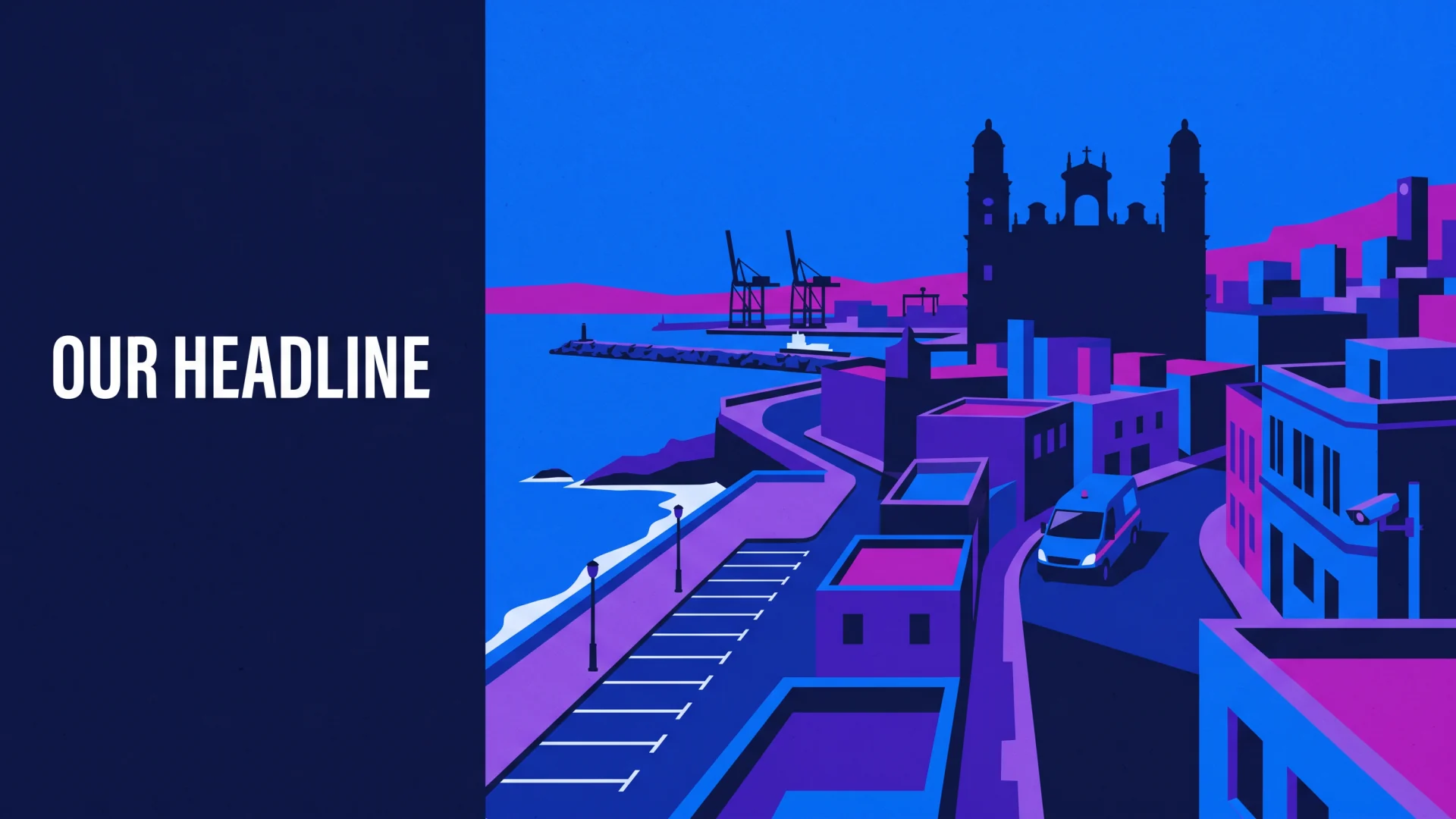 Ilustración editorial de operaciones ANPR y cumplimiento en Las Palmas de Gran Canaria