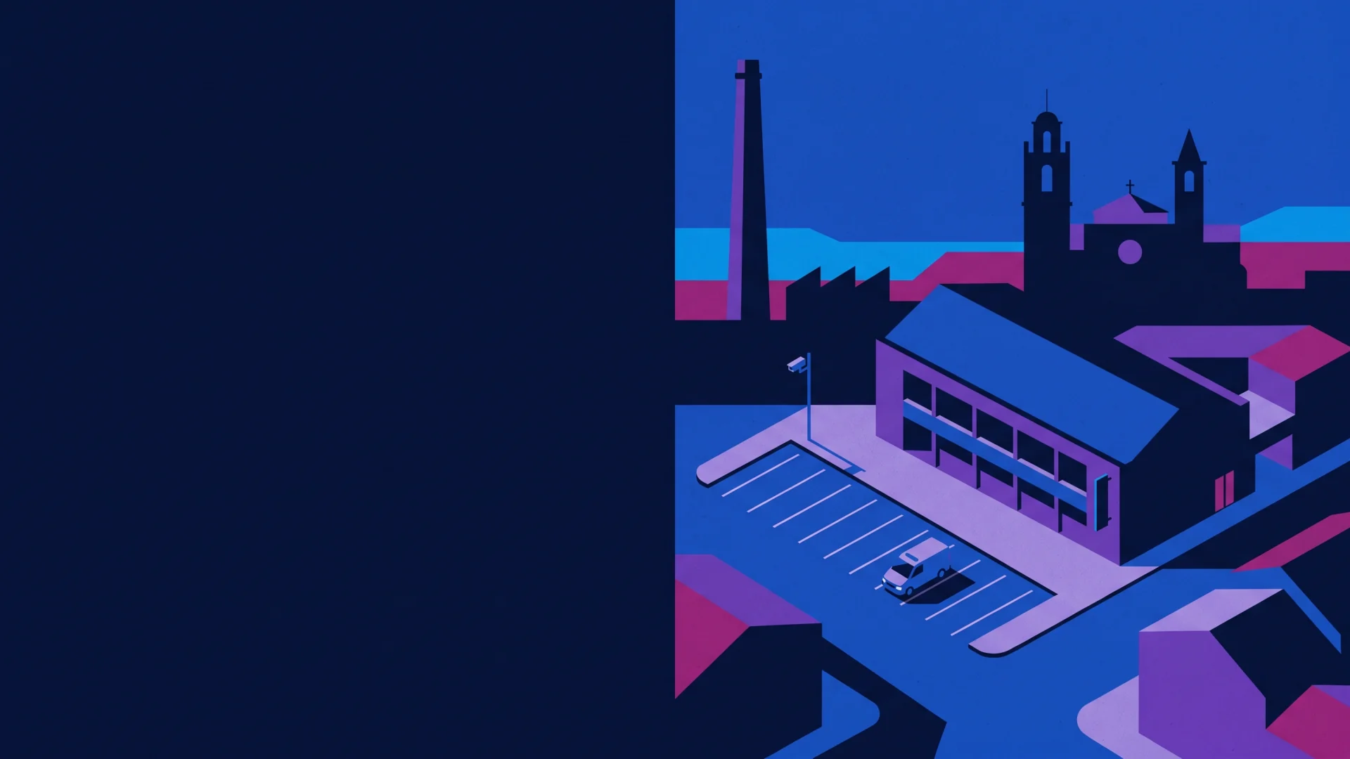 Ilustración editorial de operaciones ANPR y cumplimiento en Terrassa