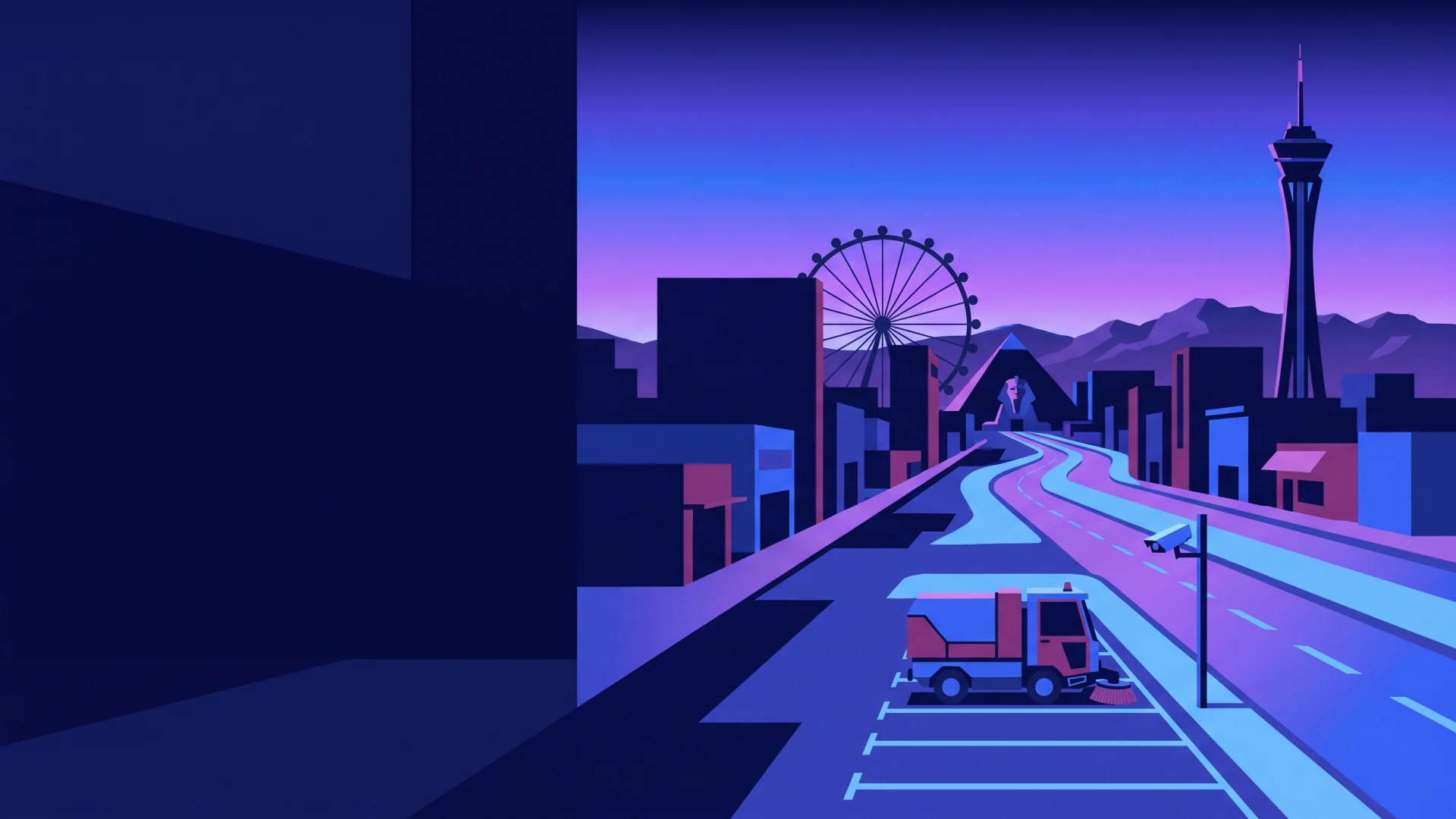 Las Vegas ALPR, parking and compliance operations illustration