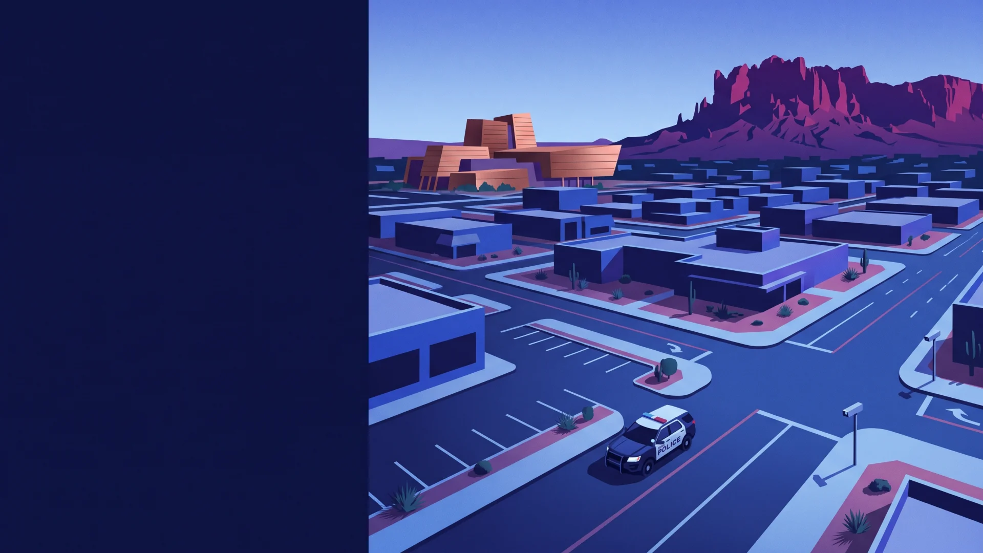 Mesa ALPR, parking and compliance operations illustration