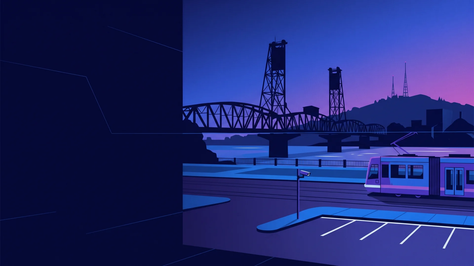 Portland ALPR, parking and compliance operations illustration