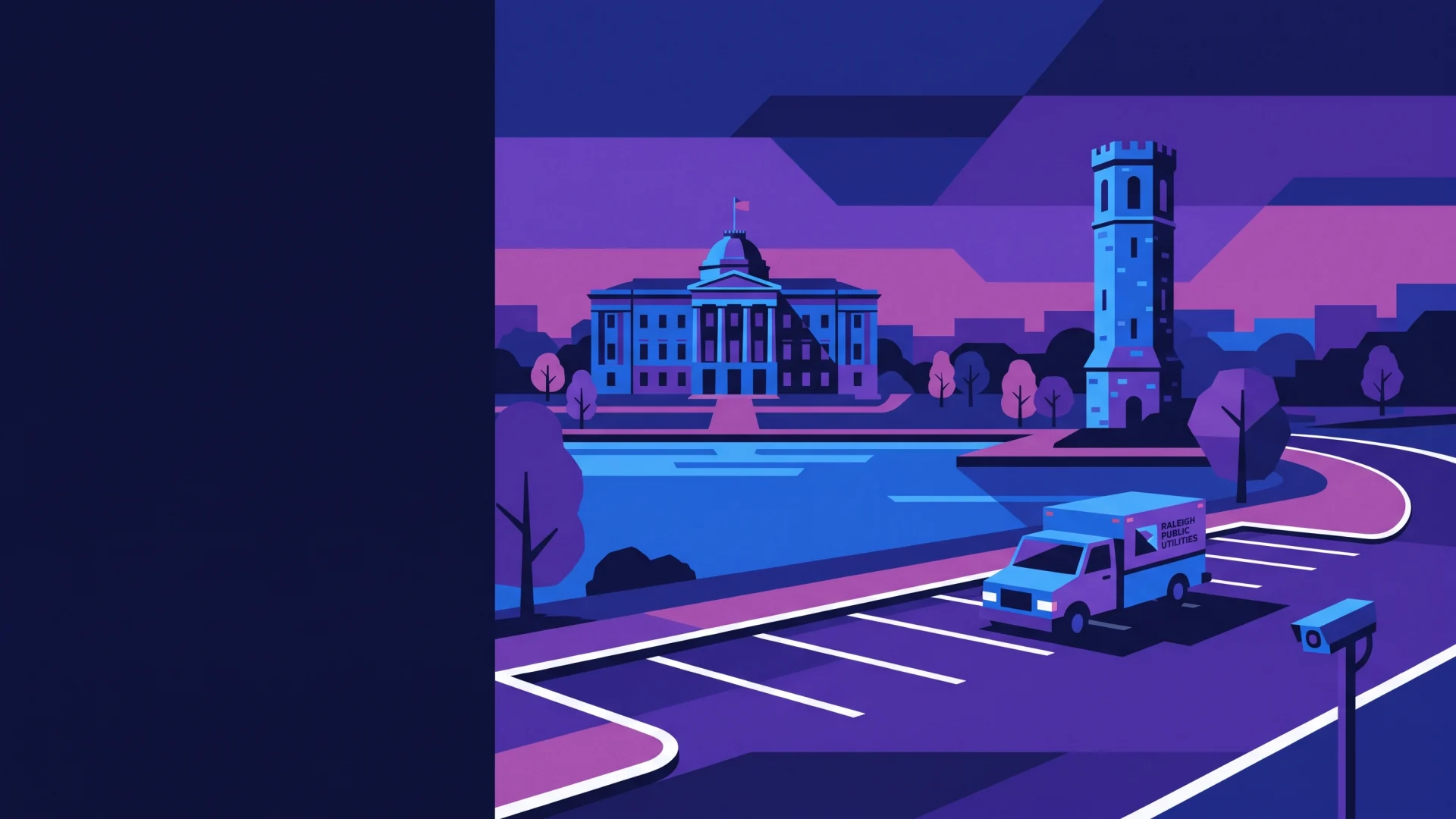 Raleigh ALPR, parking and compliance operations illustration